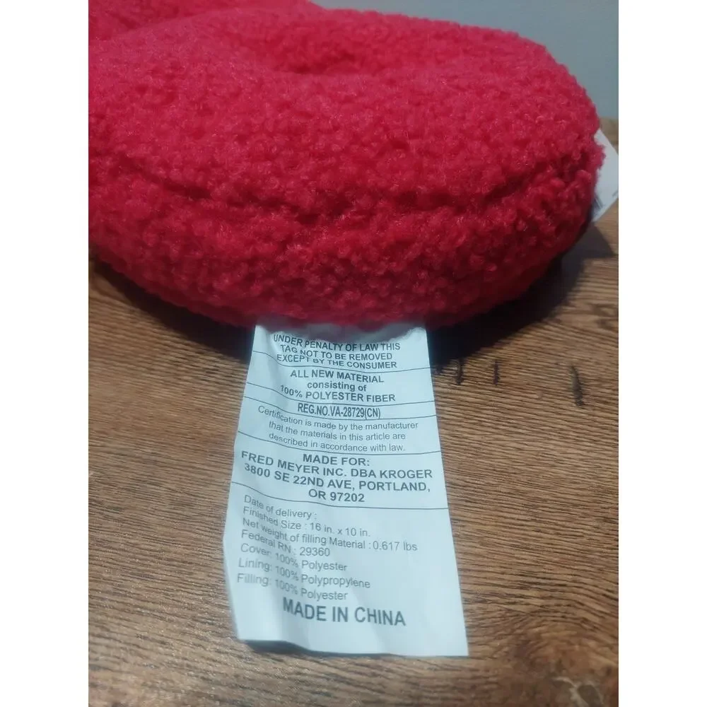 Red XO Plush Decrotive Holiday Throw Couch Pillow Valentine's Anniversary Etc
